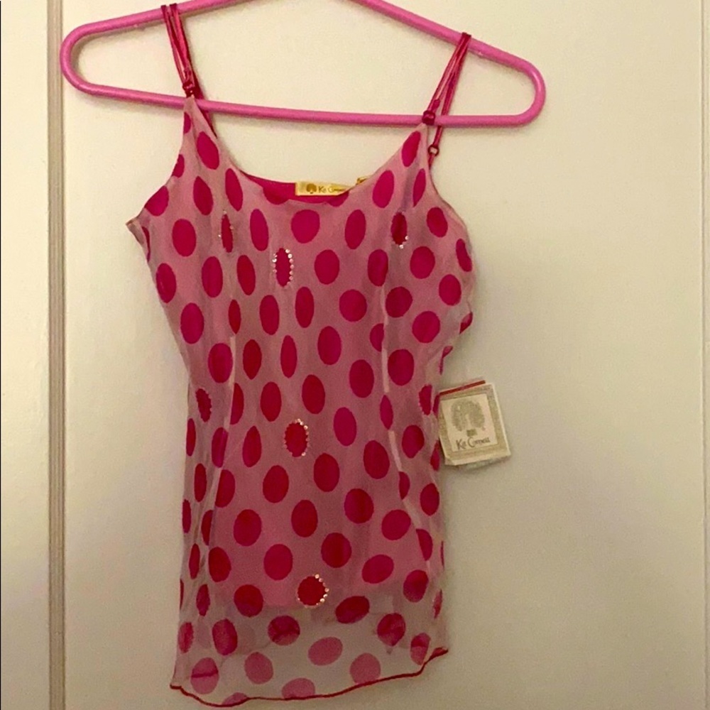 NWT Kit Cornell pink tank top size: 4